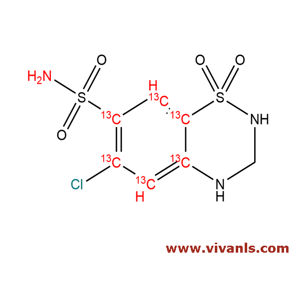 Stable Isotope Labeled Compounds-Hydrochlorothiazide 13C6-1663329011.png